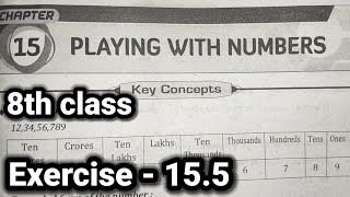 8th class  Maths  15Playing With Numbers chapter  Exercise  155  All problems 8th class 155 [upl. by Hort506]