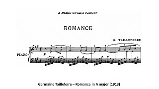 Germaine Tailleferre  Romance in A major 1913 [upl. by Hock817]