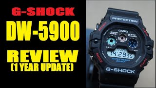 Casio G Shock DW5900 RetroClassic Style Review 1 Year Later [upl. by Cloutman333]