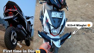 Racing Winglet amp Pro Disc Cover Install in Honda Dio  Killer looks 😱🔥 [upl. by Anatniuq]