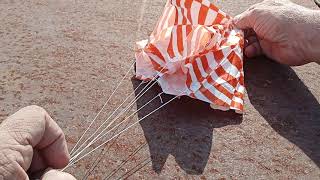 HOW TO FOLD A MODEL ROCKET PARACHUTE science diy modelrockets rocket modelrocketry rocketry [upl. by Bank]