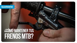 Cómo hacer el mantenimiento de los frenos de una Bicicleta de Montaña  SHIMANO [upl. by Ymma]