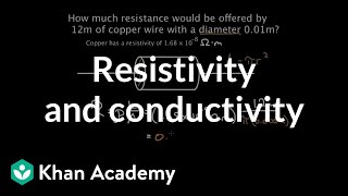 Resistivity and conductivity  Circuits  Physics  Khan Academy [upl. by Karlotte348]