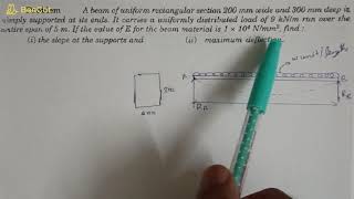 Deflection of beams 07 double integration method simply supported beam with udl over whole span [upl. by Courtney]