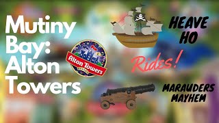 Mutiny Bay Alton Towers  Heave Ho amp Marauders Mayhem rides 4k 2019 [upl. by Siuqaj]