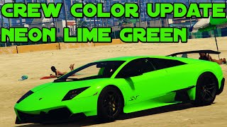 quotNEON GREEN MRK IIquot Modded CREW Color HEX CODE  GTA ONLINE [upl. by Muhan]