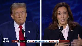 WATCH Harris says her GOP endorsements show Trump’s poor leadership  ABC Presidential Debate [upl. by Hsirap]