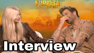 FURIOSA CAST INTERVIEW Anya TaylorJoy amp Chris Hemsworth on Mad Max prequel and going incognito [upl. by Ynotna]