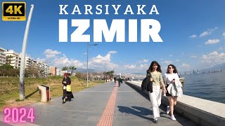 Turkey 🇹🇷 Izmir  Street Walk Tour 2024 4K VIDEO [upl. by Aiotal89]