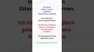 Was ist dein größter Wunsch Beispielsätze germangrammar  germanlevelb1 lerndeutsch [upl. by Buzzell]