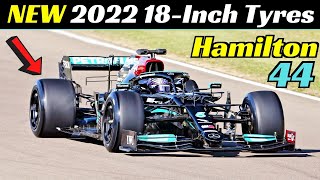 Lewis Hamilton Tests the NEW 2022 18Inch Tyres MercedesAMG F1 W10 Imola Circuit April 20 2021 [upl. by Todd]