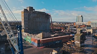 RampH Hall Silo 1 gone Silo 2 demolition commenced  Part 6  Cork City Docklands Development [upl. by Fleisher]