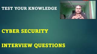 Cyber Security Interview Questions Objective Type  Rajbir Singh  CyberSecurity Quiz [upl. by Thurston]