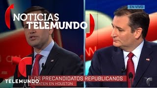 Debate republicano de Telemundo en Houston Texas 24  Noticias  Noticias Telemundo [upl. by Frick]