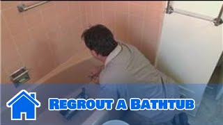 Grouting Help  How to Regrout a Bathtub [upl. by Ardnaik506]