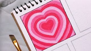 Easy Heart Tunnel Painting  Easy Acrylic Painting Tutorial Step by Step  love Painting Tutorial [upl. by Kennith]