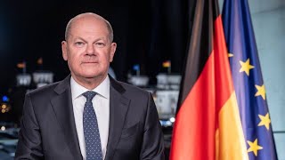 Neujahrsansprache Scholz blickt zuversichtlich in die Zukunft [upl. by Mihar572]