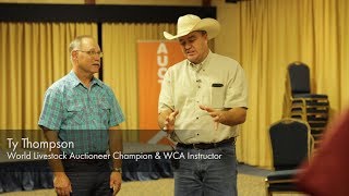 Western College of Auctioneering Instructor Ty Thompson [upl. by Ainesy]