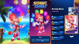 Burning Blaze Gameplay  Burning Blaze Sonic Dash Part 16Legendary⬜ [upl. by Ahcim]