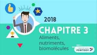 Chapitre 3  Aliments nutriments biomolécules [upl. by Notrom]