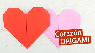 ♥ Cómo hacer un corazón de papel fácil y rápido Origami [upl. by Eussoj]