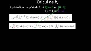 Ex avec une fonction constante par morceaux  4 Calcul de bn [upl. by Uhsoj491]