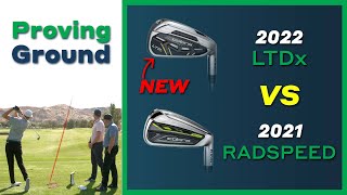 Can the new Cobra LTDx irons outperform Radspeed irons  ClubTest 2022 Proving Ground [upl. by Juley732]