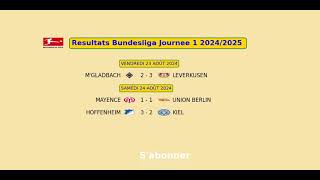 Resultats Bundesliga Journee 1 20242025 [upl. by Bunce436]