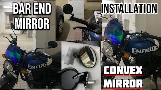 Royal Enfield Hunter 350  Bar End Mirror Installation [upl. by Nehpets429]