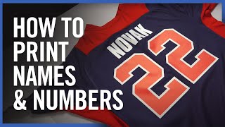 How To Print Names amp Numbers on TShirts Jerseys amp Apparel  How To Order at Transfer Express [upl. by Araid]