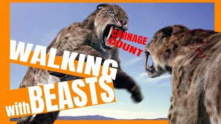 Walking with Beasts 2001 Carnage Count [upl. by Nets636]