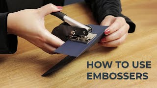 How to Use Embossers [upl. by Gib]