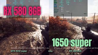 GTX 1650 super vs RX 580 8gb [upl. by Melia934]