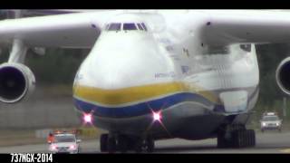 Antonov An225 Mriya landing Gardermoen  World largest plane  HD [upl. by Bekelja]