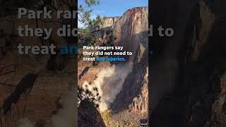 No injuries reported after large rockslide closes hiking trail in Zion National Park Shorts [upl. by Stannfield]