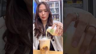 Making My Fave DIY Drink Mix  Ice Cup in Korean Convenience Store 🇰🇷 7Eleven Korea ASMR shorts [upl. by Hatch]