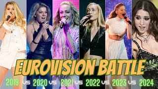 Eurovision Battle  2019 vs 2020 vs 2021 vs 2022 vs 2023 vs 2024 [upl. by Boardman]