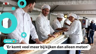 Record Franse bakkers maken stokbrood van ruim 140 meter lang [upl. by Llennehc329]