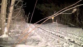 OFSC District 1 CRSC Night Grooming snowmobile trail Husky Prinoth [upl. by Ot]