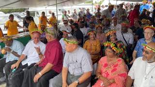 Airport welcome for our delegation attending the episcopal ordination Bikenibeu Tarawa Kiribati [upl. by Caves]