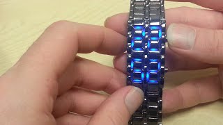 Mens Steel Bracelet LED Watch  Review [upl. by Trovillion]