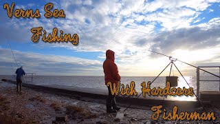 VERNS SEA FISHING  FISHING WITH HARDCORE FISHERMAN AT EASINGTON AND KILNSEA RIVER HUMBER SIDE [upl. by Aznofla]