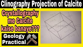 Clinographic Projection of Calcite  Clinography Projection of Calcite  How to Construct Calcite [upl. by Neuberger528]