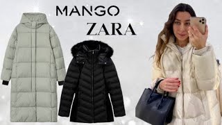 9 CASUAL PUFFER JACKETS TO WEAR IN FALLampWINTERZARAMANGO HAUL TRY ON [upl. by Eelrebmyk]