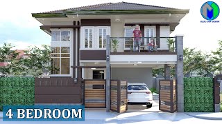 Two Storey House Design 4 Bedroom [upl. by Jarrow]