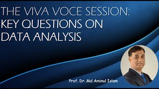 THE PHD VIVA VOCE SESSION  Key Questions on Data Analysis [upl. by Nylleoj173]