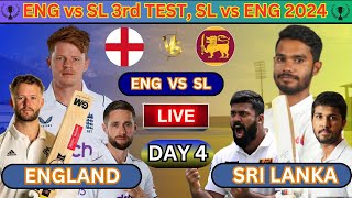 Sri Lanka vs England 3rd test day 4  SL vs ENG 3rd Test Day 4  sri lanka vs england live score [upl. by Asaert]