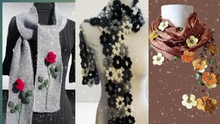 Top 27 wool scarf design idea for girls and women beautiful Attractive [upl. by Clara]