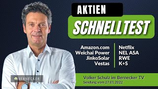 AktienSchnelltest inkl JinkoSolar NEL Amazon Vestas KS usw [upl. by Kerry]