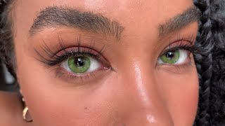 The Most Natural Contacts For BROWN EYES Green Edition  Solotica Haul Tryon Discount [upl. by Joktan]